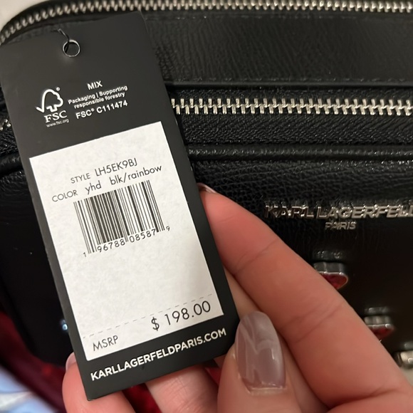 Karl Lagerfeld camera bag with multicolored stones - Picture 8 of 10